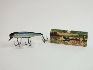 Vintage Pflueger 9509 Fishing Lure - Blue Mullet Scale