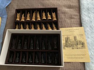 Canterbury Cathedral Sac Studio Anne Carlton Chess Set Vintage Rare
