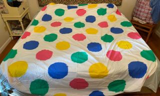 Vtg Marimekko Dan Rivers Queen Fitted Sheet Huge Dots Colorful 1984 Rare