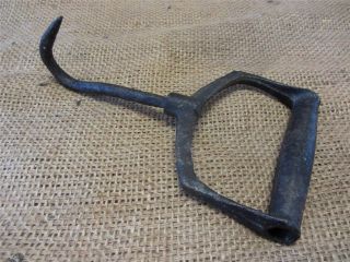 Rare Vintage Cast Iron Hay Bale Hook Hanger Antique Farm Old Tools Rare 9093