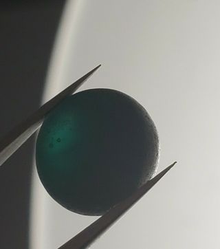 Extremeley Rare Black Mini Turquoise Teal Bubble Antique Sea Glass Gem 2