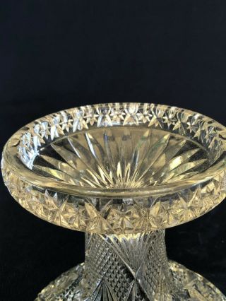 Antique Edwardian clear pressed glass punch or fruit bowl stand 1900 ' s 1910 ' s 3