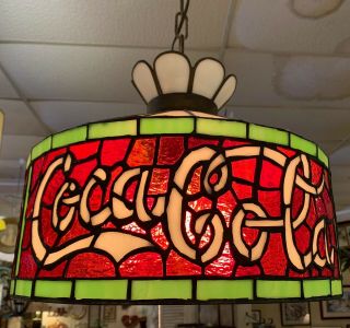 Rare Coca Cola Leaded Hanging Shade 1920’s