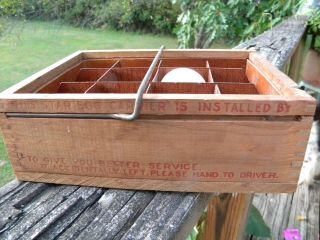 Antique Wood Star Egg carrier tray John Elbs Rochester NY 2