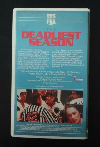 DEADLIEST SEASON Michael Moriarty Meryl Streep 1977 TVM PAL VHS Rare 2