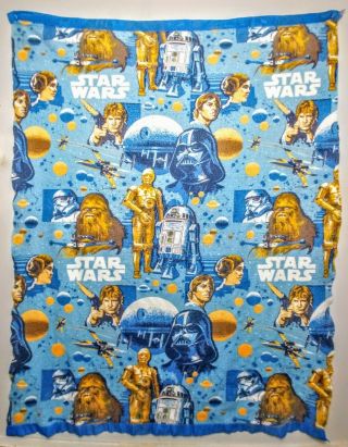 Vintage Star Wars Blanket / Throw [1977] (approx.  4.  5x6.  5ft. ) Extremely Rare