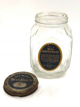 Rare Hellmann’s Mayonnaise Jar 80918 By Walter Dorwin Teague 1930 2