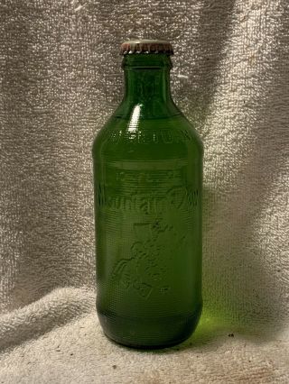 Rare Full 10oz Mountain Dew Hillbilly No Deposit Textured Soda Bottle
