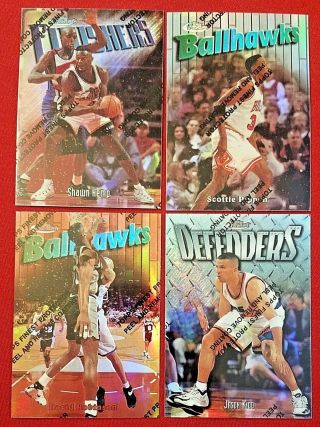1997 - 98 Topps Finest Refractor Robinson Silver Iverson Pippen Gold Mutombo Psa