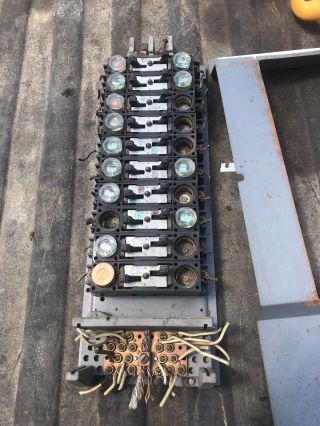 Antique Vintage Fuse Panel Box And Fuses.
