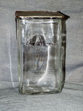 Holtons Visible Mail Box,  C.  1920.  Clear Glass - Very Rare
