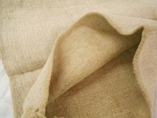 Vtg Antique No Stripes European Hemp Linen Fabric Feed Sack Grain Bag 19x39