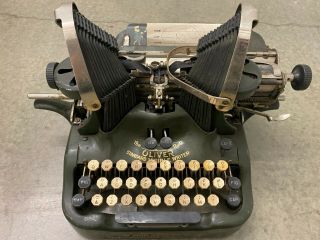 Rare Oliver No.  9 Green Batwing Standard Visible Typewriter See Photos