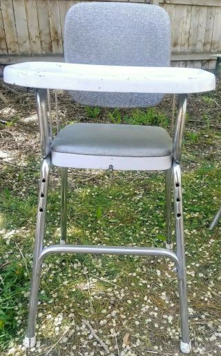 Vintage Cosco White Gray - Blue Baby High Chair 50 