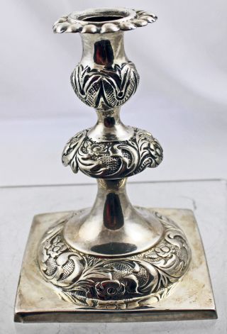 Rare,  19c Russian Silver Candlestick