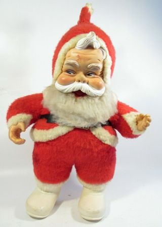 Vintage Rushton Rubber Face Coca Cola Santa Claus Stuffed Plush Christmas Doll