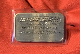 1oz.  999 Silver - Vintage Engelhard Industries Of Canada El - 1 - Bar 18400 / Rare