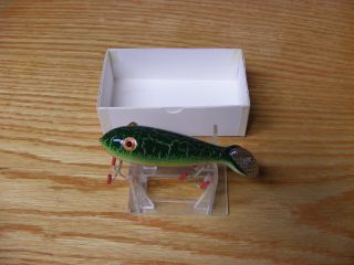 C Hines Heddon Style Tadpolly Lure In Green Crackleback Color