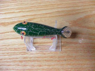 C Hines Heddon Style Tadpolly Lure in Green Crackleback Color 2