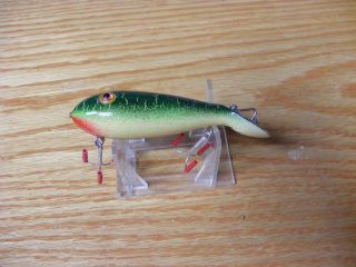 C Hines Heddon Style Tadpolly Lure in Green Crackleback Color 3