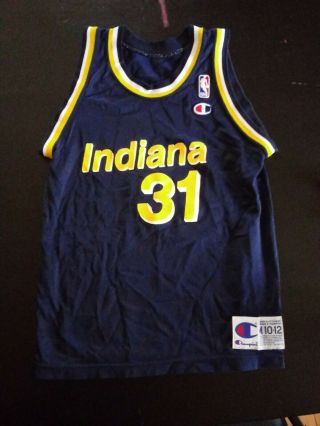 Reggie Miller Vintage Jersey Indiana Pacers 31 Champion Size M 10 - 12 Youth Rare