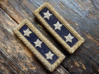 Rare Matched Set Of Civil War Lieutenant Generals Shoulder Boards