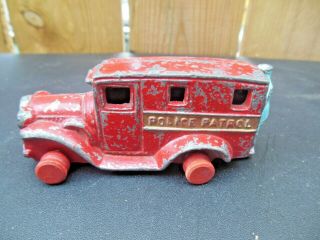 Vintage Rare Barclay Red Police Patrol Paddy Wagon For Repair