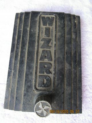 Wizard Antique Outboard Motor 25hp Superpower Front Medallion Plate 1956 - 57 Wa25