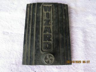 Wizard antique outboard motor 25hp SuperPower front medallion plate 1956 - 57 WA25 3