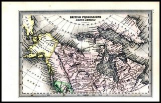 British Possessions In North America Engraved & Colored 1832 Cary & Lee Map