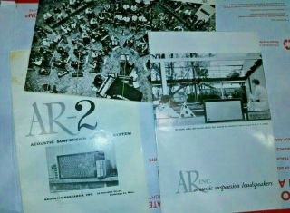 Acoustic Research Ar Speaker Manuals & Catalogs Instructions Ar - 2 Ar - 3 Ar - 5 Rare