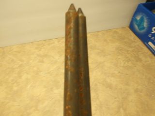 Vintage/ Antique Primitive Rare 2 Tube 9 ½” Tin Taper Candle Mold 3