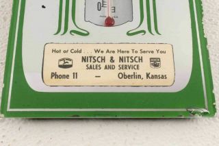 Rare Vintage John Deere & Buick Dealer Advertising Thermometer Mirror 2