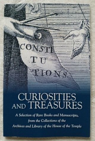 Curiosities & Treasures - Rare Books & Manuscripts Freemason House Of The Temple