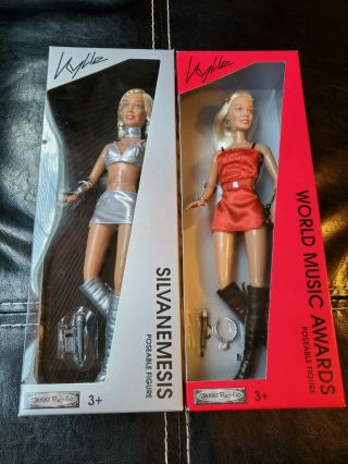 Kylie Minogue Rare Poseable Doll Set /barbie - Silvanemesis And Wma 