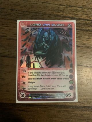 Lord Van Bloot Ripple Foil First Edition Ultra Rare Chaotic Tcg Code