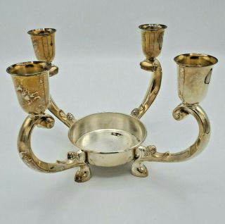 Vintage Reed & Barton Silver Plate Candle Holder Centerpiece 4 Arms 331