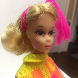 Vintage Mod Mattel Barbie Jamie Walking/tnt Doll Platinum Hair Rare Vibrant