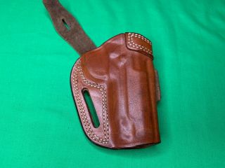 Bianchi 4 Atkins Avenger Holster - Rare Vintage Leather - Right H,  S&w 9mm Auto