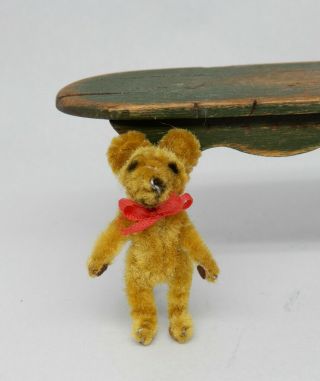 Vintage Articulated Teddy Bear Artisan Dollhouse Miniature 1:12