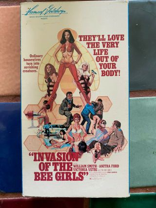 Invasion Of The Bee Girls Vhs Rare Oop Indie Cult Classic Sexploitation