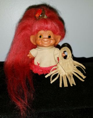 Vtg 2 3/4 " Dam Troll Doll Uk 1960 