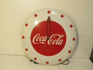 Coca - Cola Clock Vintage Rare Collectible Electric Operated 1950 