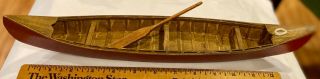 Vintage Canoe & Paddle For Doll Houses Or Roomboxes Or Doll Accessory