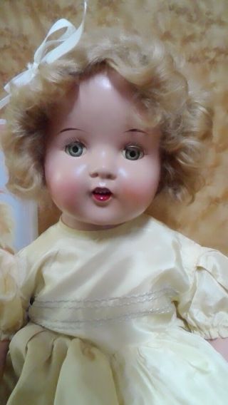 Rare 1930s composition 22 inch Shirley Temple crier doll 2