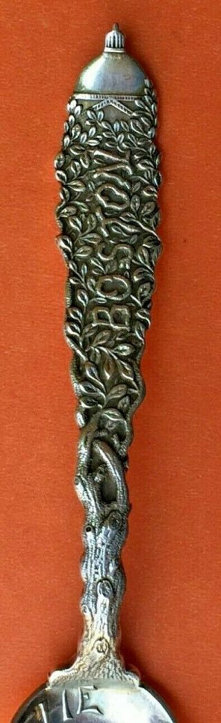 By Shiebler Figural Elm Tree Boston Massachusetts Sterling Silver Souvenir Spoon