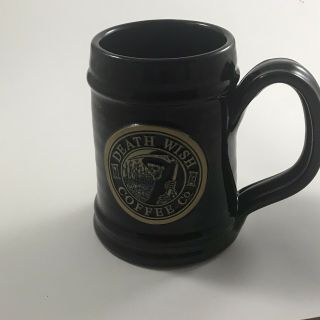 Death Wish Coffee Mug 2017 “grim Reaper” 1771/5000 Rare Made In Usa Hand Thrown