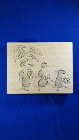 Rare Large,  House Mouse Stampa Rosa Rubber Stamp 509 Raspberry Parade