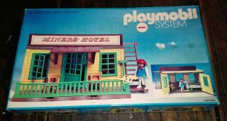 Vintage Very Rare Playmobil 3426 Miners Hotel System Antex Argentina Western