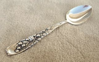 Blueberry By Whiting 5 3/4 " Sterling Teaspoon Circa 1880 Rare Pattern